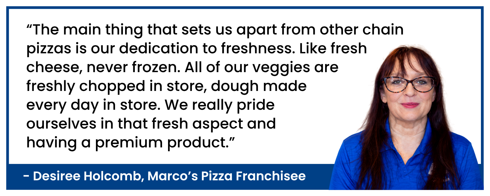 Desiree Holcomb, Marco’s Pizza Franchisee